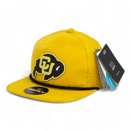 Colorado Buffaloes 3D Perforated Rope Hat- Biscuit/ Black