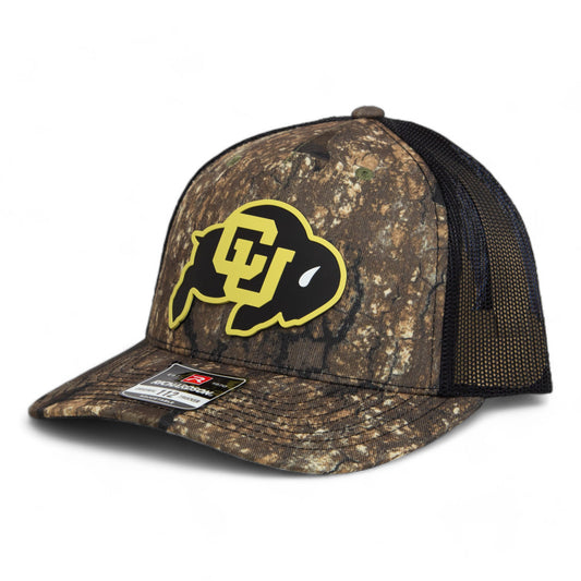 Colorado Buffaloes 3D Snapback Trucker Hat- Realtree Timber/ Black