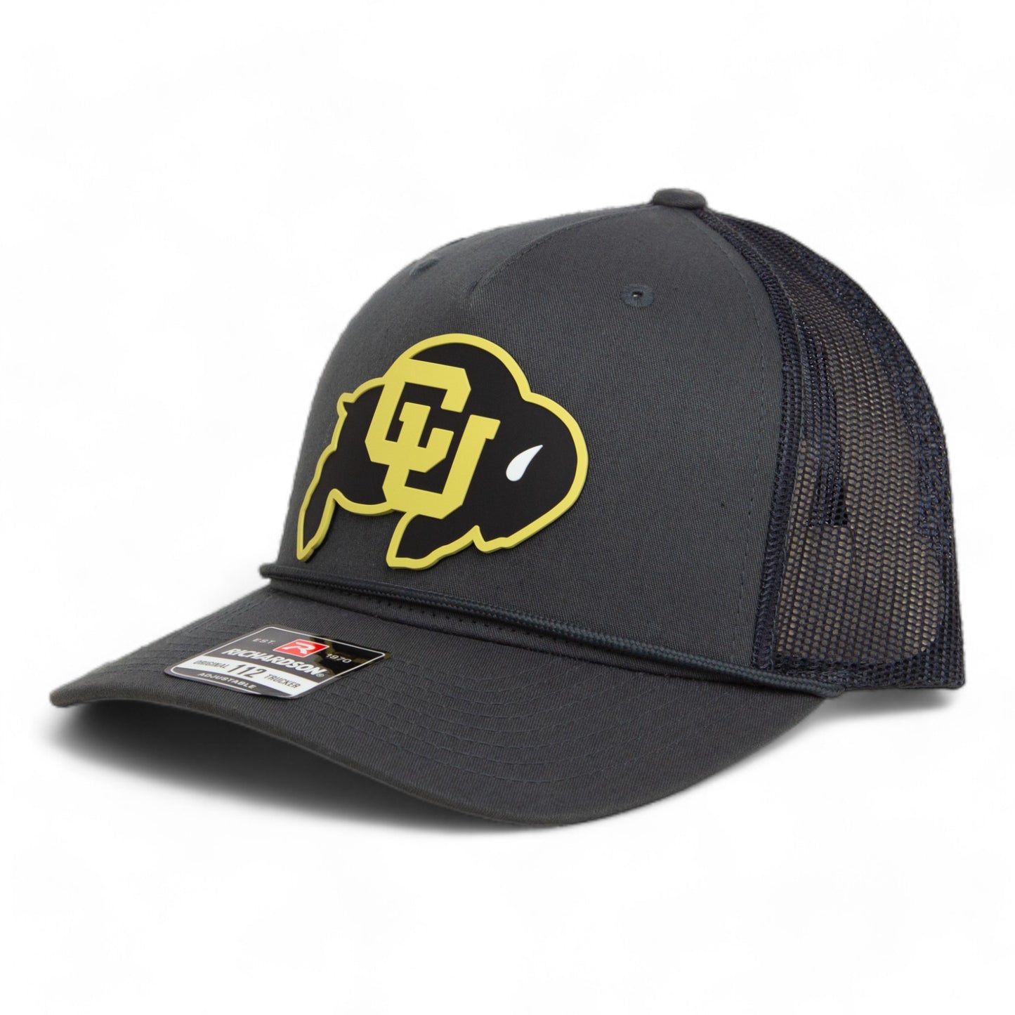 Colorado Buffaloes 3D Snapback Trucker Rope Hat- Charcoal