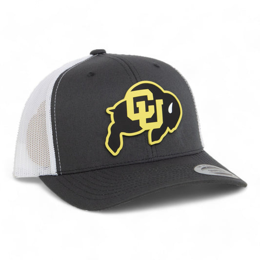 Colorado Buffaloes 3D YP Snapback Trucker Hat- Charcoal/ White