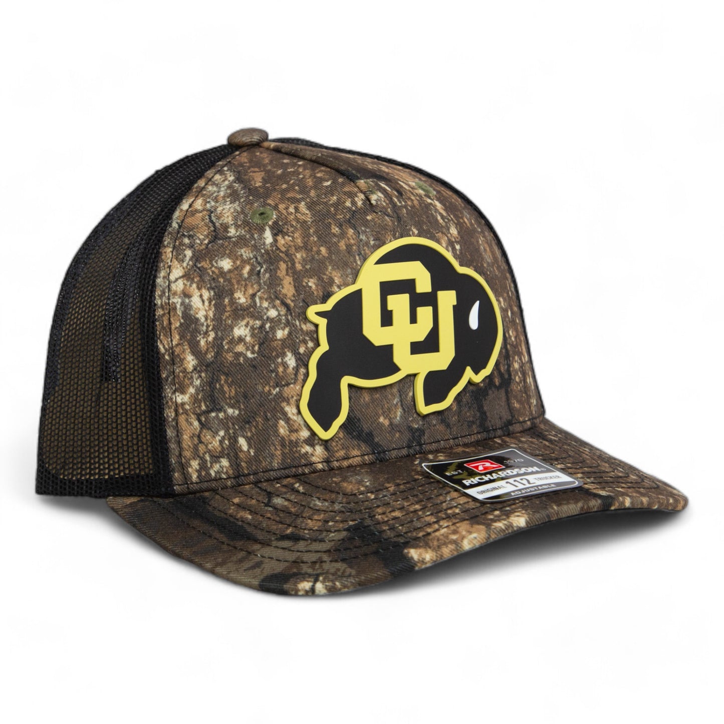 Colorado Buffaloes 3D Snapback Trucker Hat- Realtree Timber/ Black