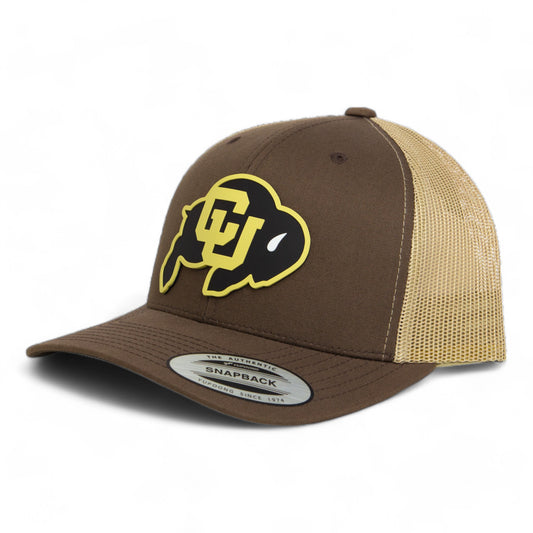 Colorado Buffaloes 3D YP Snapback Trucker Hat- Brown/ Tan