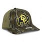 Colorado Buffaloes 3D Snapback Trucker Hat- Mossy Oak Bottomland/ Loden