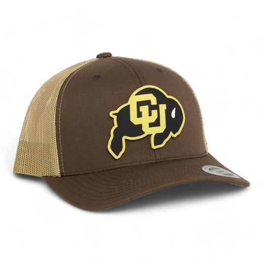 Colorado Buffaloes 3D YP Snapback Trucker Hat- Brown/ Tan