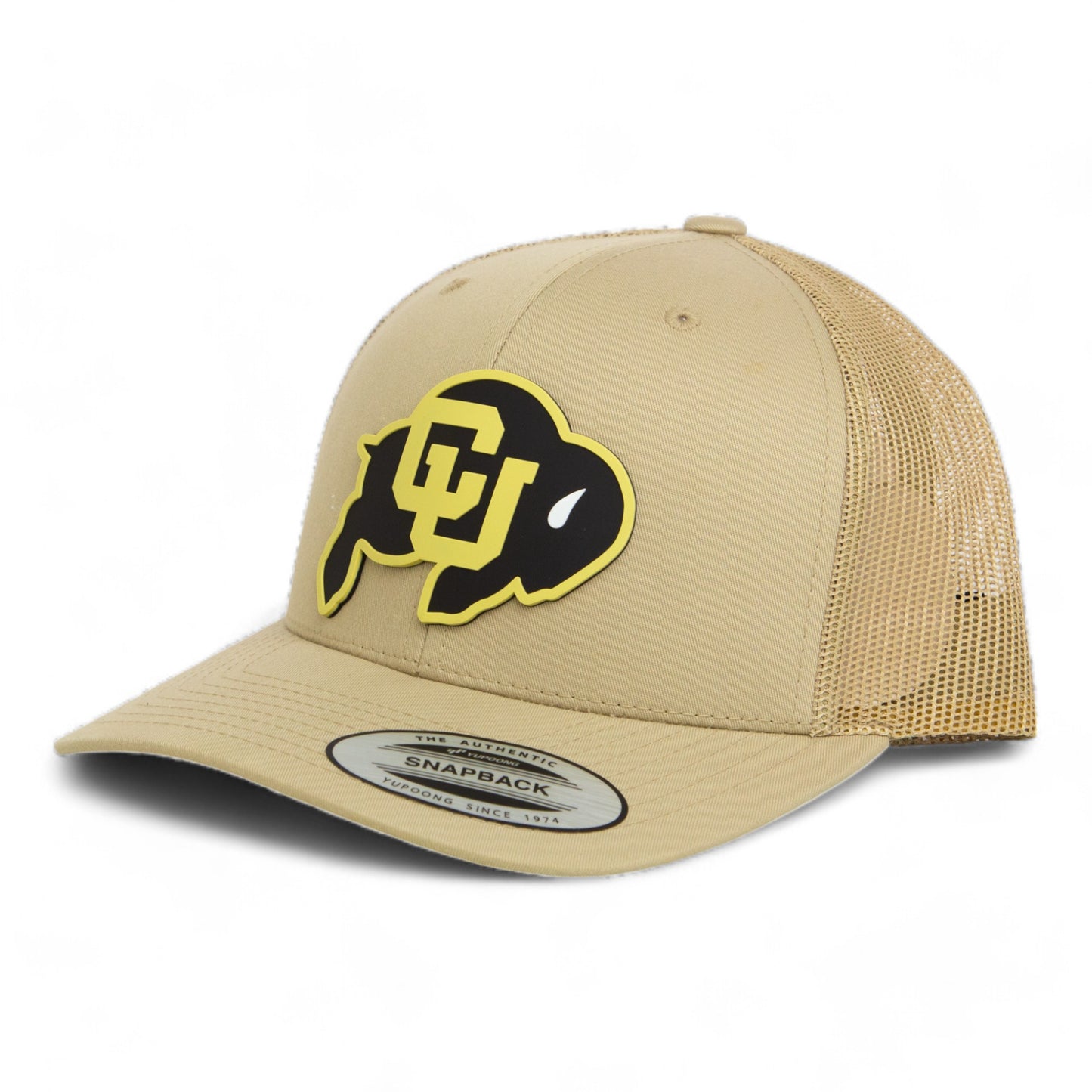 Colorado Buffaloes 3D YP Snapback Trucker Hat- Tan