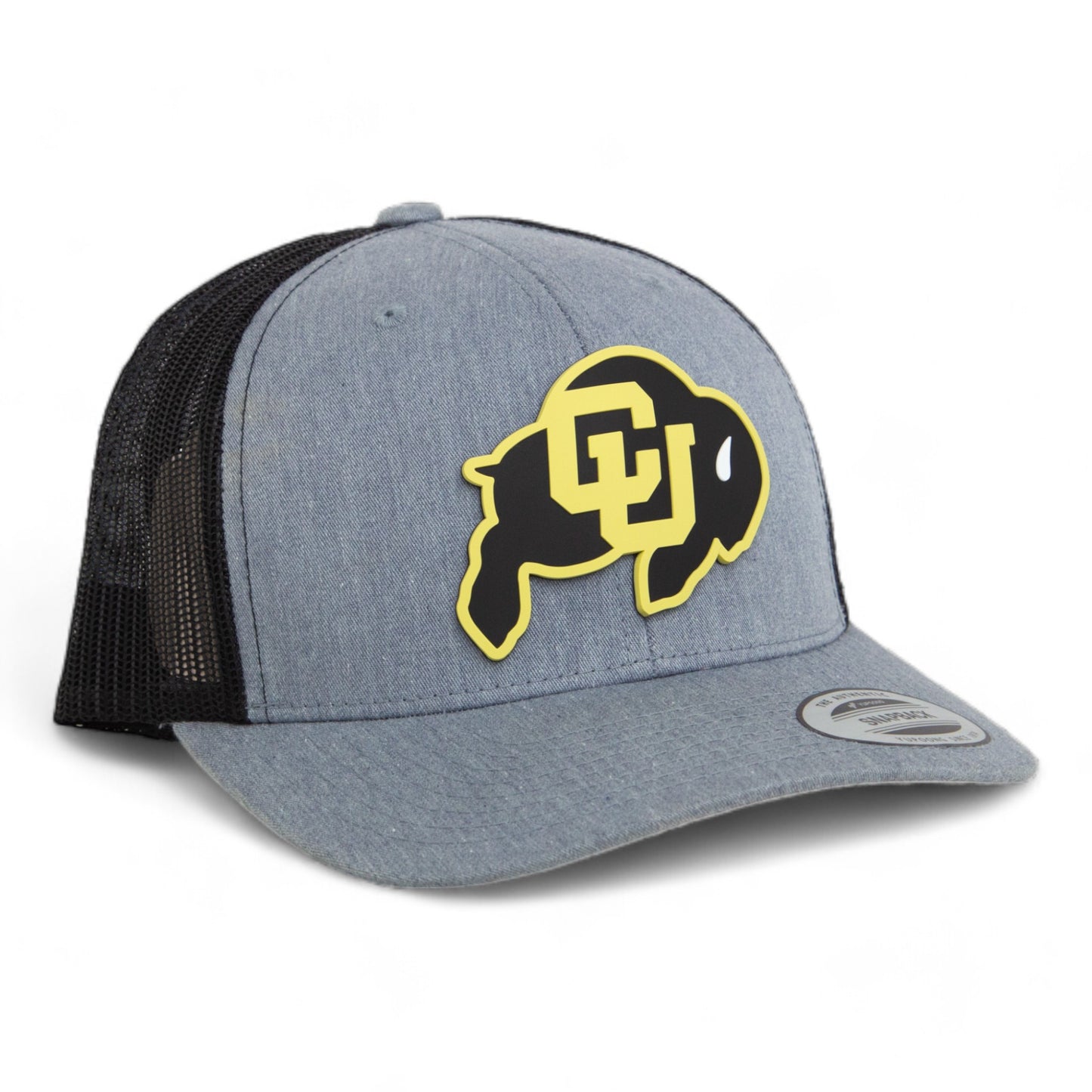 Colorado Buffaloes 3D YP Snapback Trucker Hat- Heather Grey/ Black