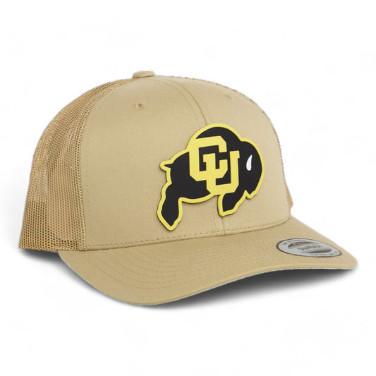 Colorado Buffaloes 3D YP Snapback Trucker Hat- Tan