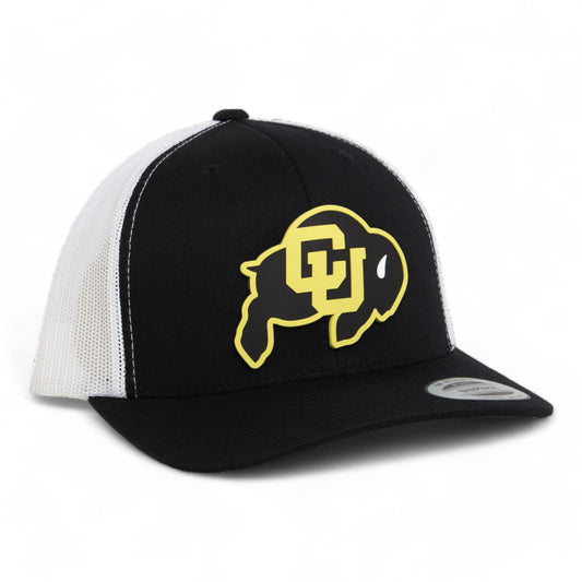 Colorado Buffaloes 3D YP Snapback Trucker Hat- Black/ White