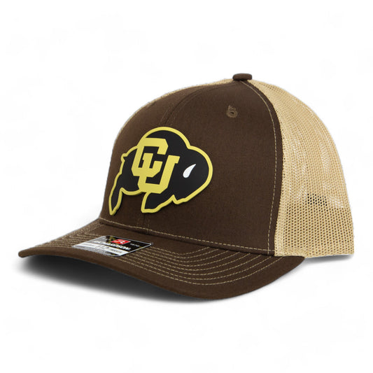 Colorado Buffaloes 3D Snapback Trucker Hat- Brown/ Tan