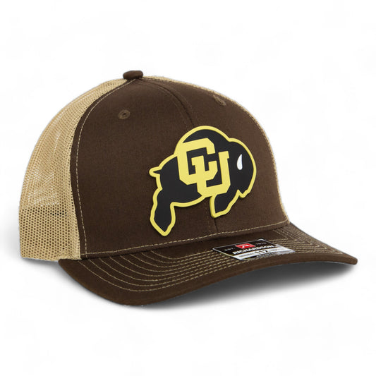 Colorado Buffaloes 3D Snapback Trucker Hat- Brown/ Tan