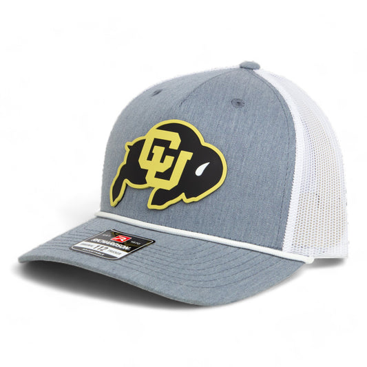 Colorado Buffaloes 3D Snapback Trucker Rope Hat- Heather Grey/ White