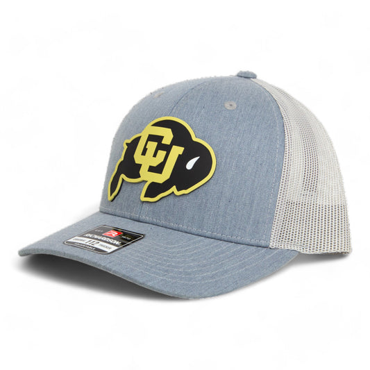 Colorado Buffaloes 3D Snapback Trucker Hat- Heather Grey/ Light Grey