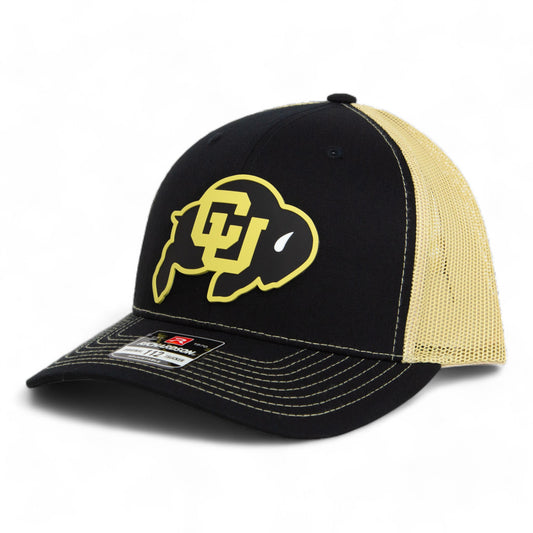 Colorado Buffaloes 3D Snapback Trucker Hat- Black/ Vegas Gold