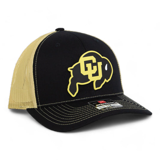 Colorado Buffaloes 3D Snapback Trucker Hat- Black/ Vegas Gold