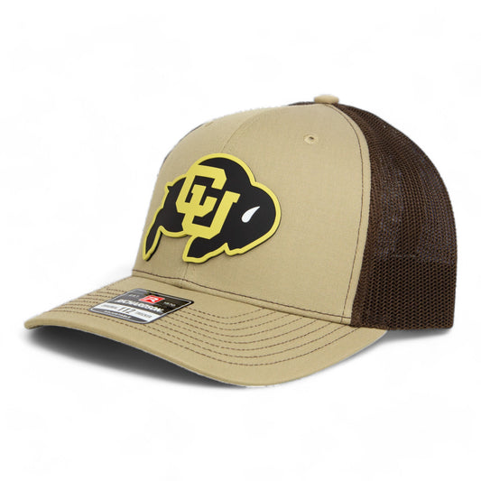 Colorado Buffaloes 3D Snapback Trucker Hat- Tan/ Coffee