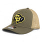 Colorado Buffaloes 3D Snapback Trucker Hat- Loden/ Tan