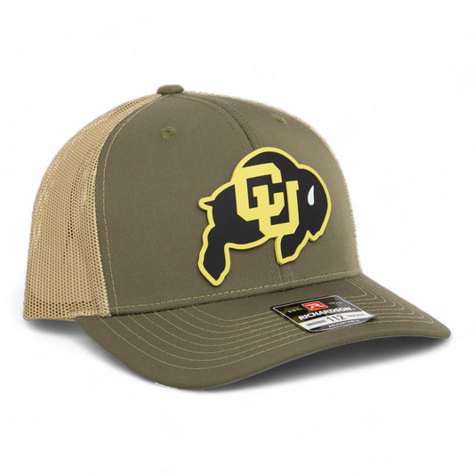 Colorado Buffaloes 3D Snapback Trucker Hat- Loden/ Tan