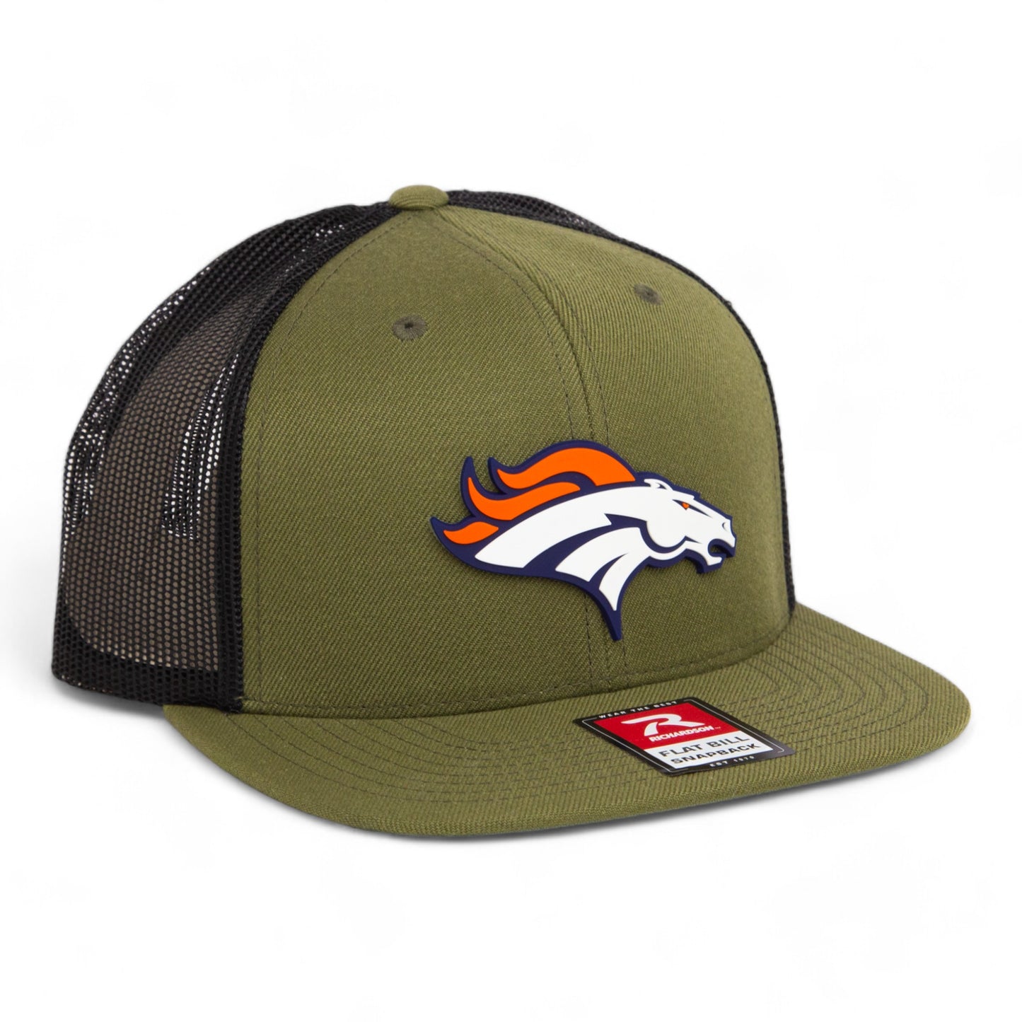 Denver Broncos 3D Wool Blend Flat Bill Hat- Loden/ Black