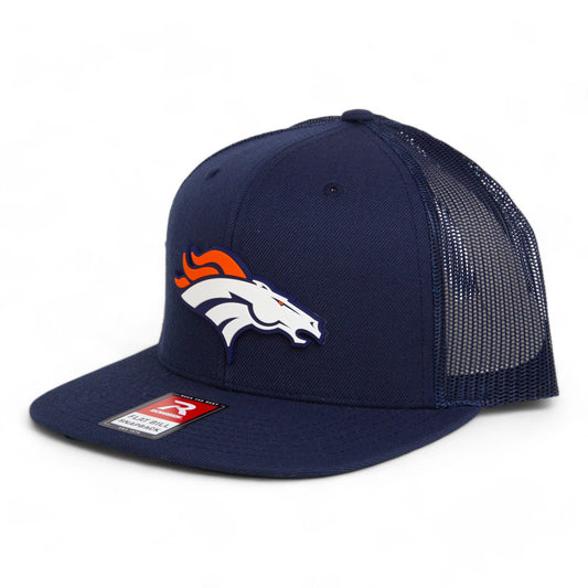 Denver Broncos 3D Wool Blend Flat Bill Hat- Navy