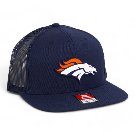 Denver Broncos 3D Wool Blend Flat Bill Hat- Navy