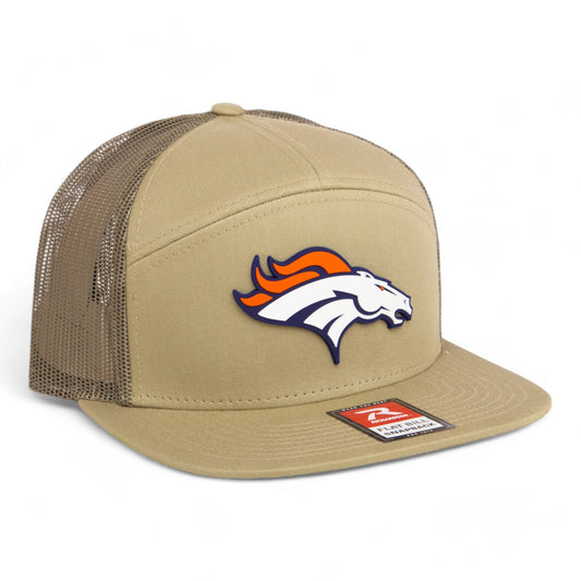 Denver Broncos 3D Snapback Seven-Panel Flat Bill Trucker Hat- Pale Loden