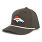 Denver Broncos 3D Five Panel Classic Rope Hat- Dark Olive Green/ White