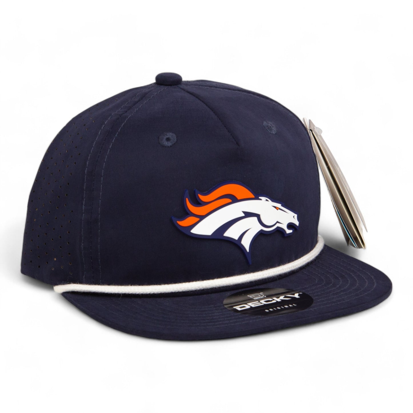 Denver Broncos 3D Perforated Rope Hat- Navy/ White