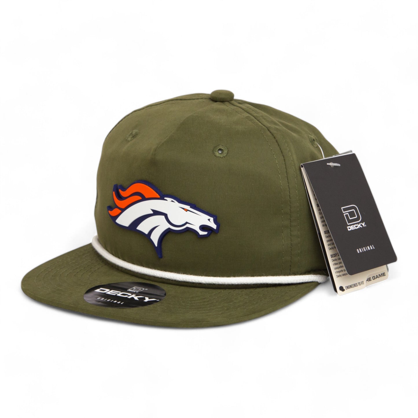 Denver Broncos 3D Classic Rope Hat- Olive/ White