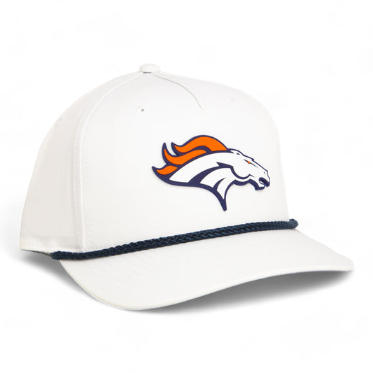 Denver Broncos 3D Five Panel Classic Rope Hat- White/ Navy