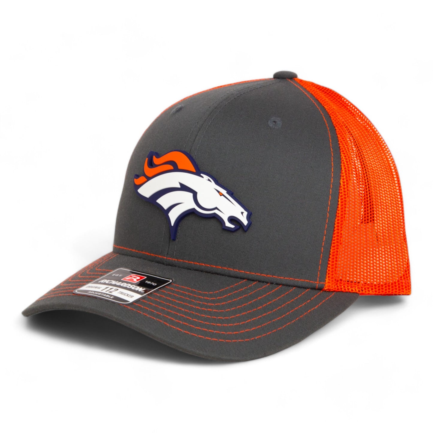 Denver Broncos 3D Snapback Trucker Hat- Charcoal/ Orange