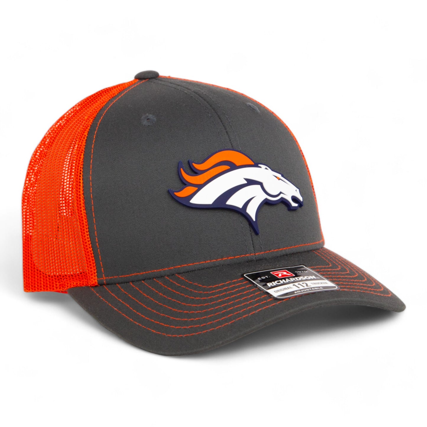 Denver Broncos 3D Snapback Trucker Hat- Charcoal/ Orange