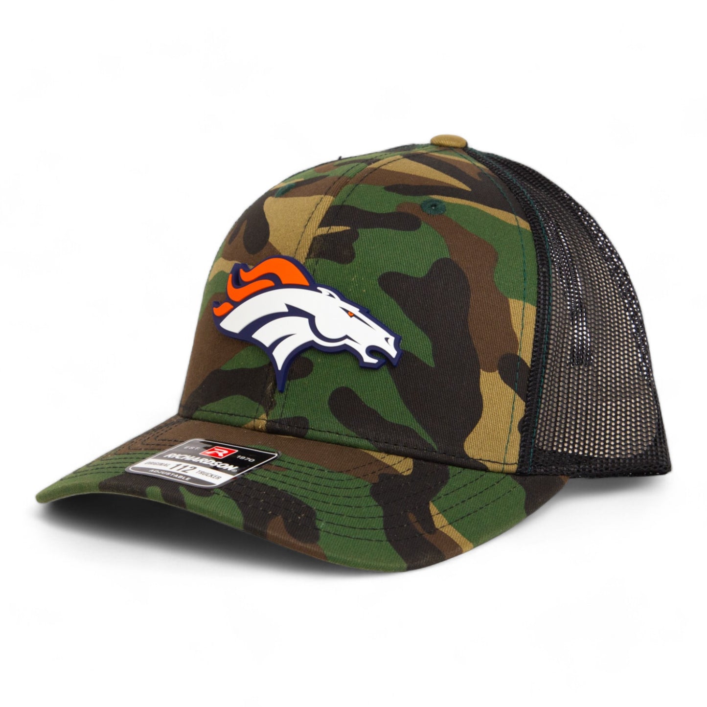 Denver Broncos 3D Snapback Trucker Hat- Army Camo/ Black