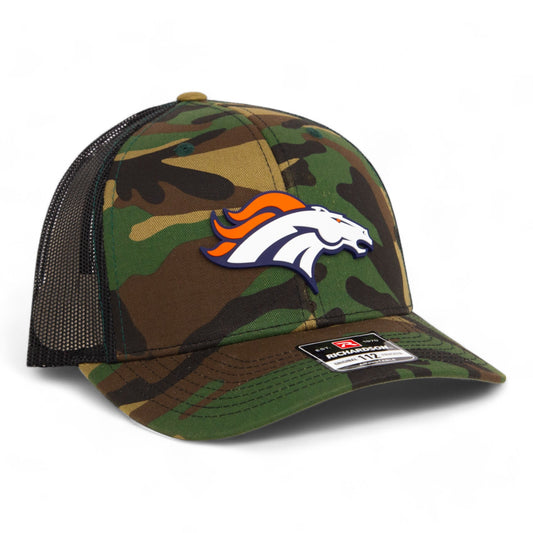 Denver Broncos 3D Snapback Trucker Hat- Army Camo/ Black