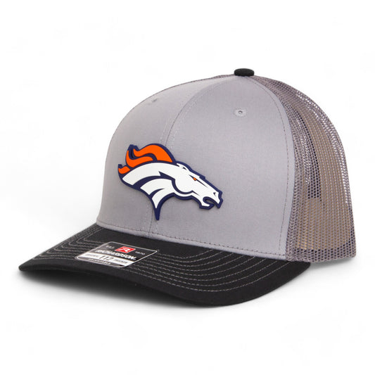 Denver Broncos 3D Snapback Trucker Hat- Grey/ Charcoal/ Black