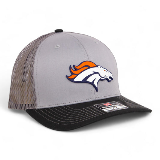 Denver Broncos 3D Snapback Trucker Hat- Grey/ Charcoal/ Black