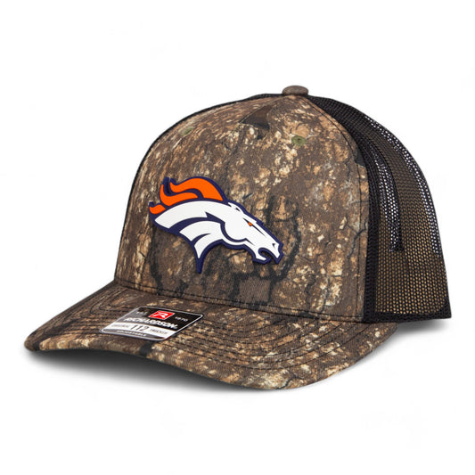 Denver Broncos 3D Snapback Trucker Hat- Realtree Timber/ Black