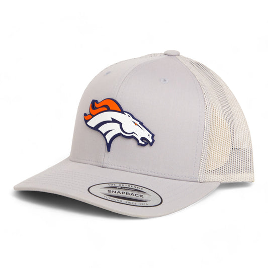 Denver Broncos 3D YP Snapback Trucker Hat- Silver