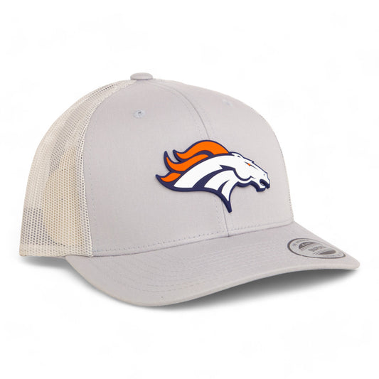 Denver Broncos 3D YP Snapback Trucker Hat- Silver