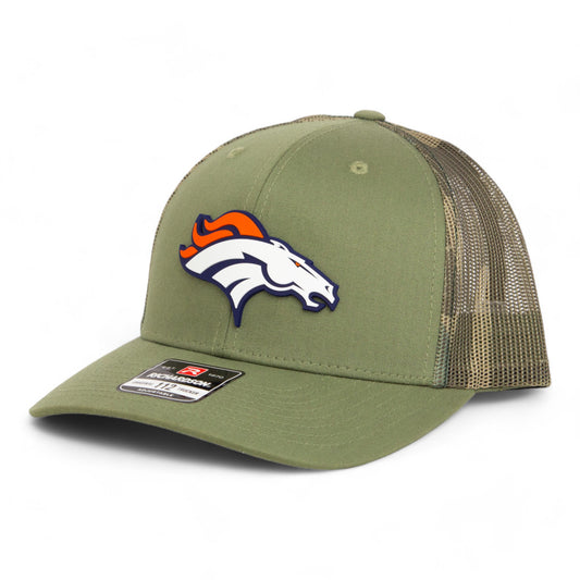 Denver Broncos 3D Snapback Trucker Hat- Loden/ Green Camo