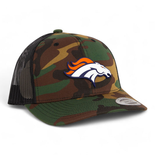 Denver Broncos 3D YP Snapback Trucker Hat- Army Camo/ Black