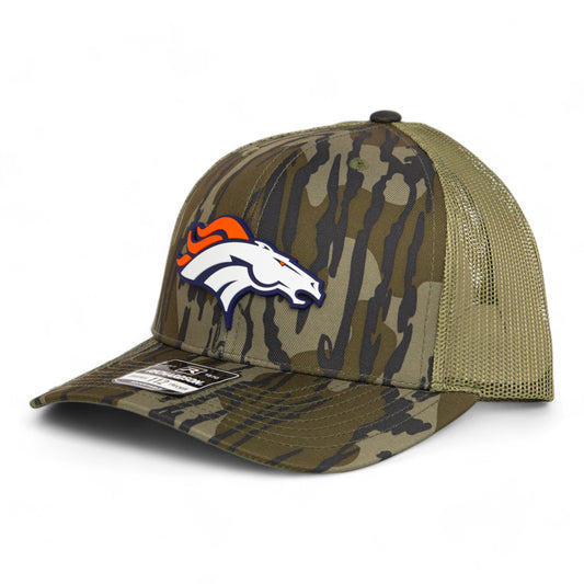 Denver Broncos 3D Snapback Trucker Hat- Mossy Oak Bottomland/ Loden