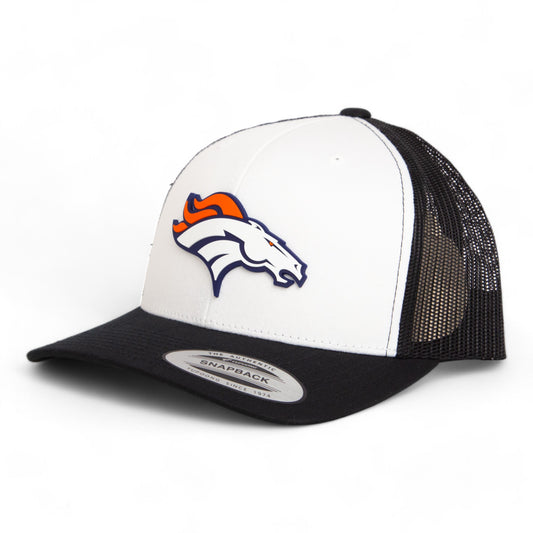 Denver Broncos 3D YP Snapback Trucker Hat- White/ Black