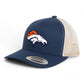 Denver Broncos 3D YP Snapback Trucker Hat- Navy/ Silver