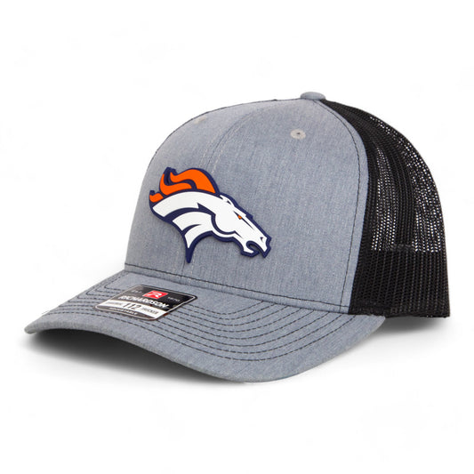 Denver Broncos 3D Snapback Trucker Hat- Heather Grey/ Black