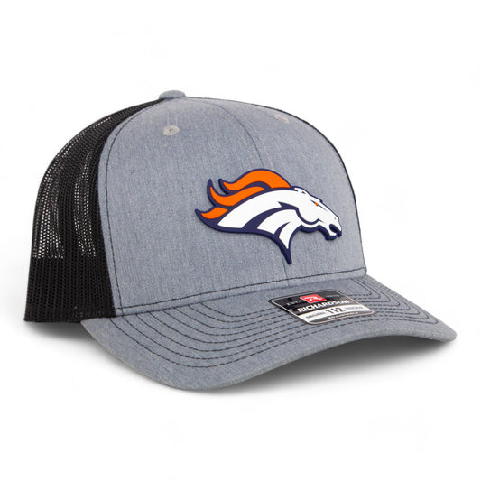 Denver Broncos 3D Snapback Trucker Hat- Heather Grey/ Black