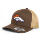 Denver Broncos 3D YP Snapback Trucker Hat- Brown/ Tan