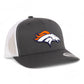 Denver Broncos 3D YP Snapback Trucker Hat- Charcoal/ White