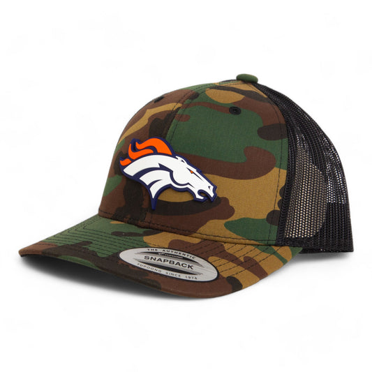 Denver Broncos 3D YP Snapback Trucker Hat- Army Camo/ Black