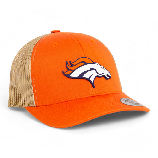 Denver Broncos 3D YP Snapback Trucker Hat- Rustic Orange/ Khaki