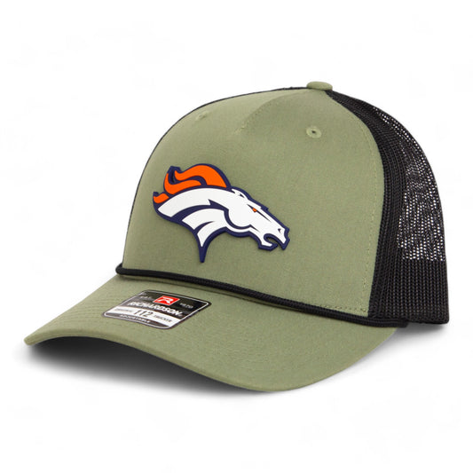 Denver Broncos 3D Snapback Trucker Rope Hat- Loden/ Black